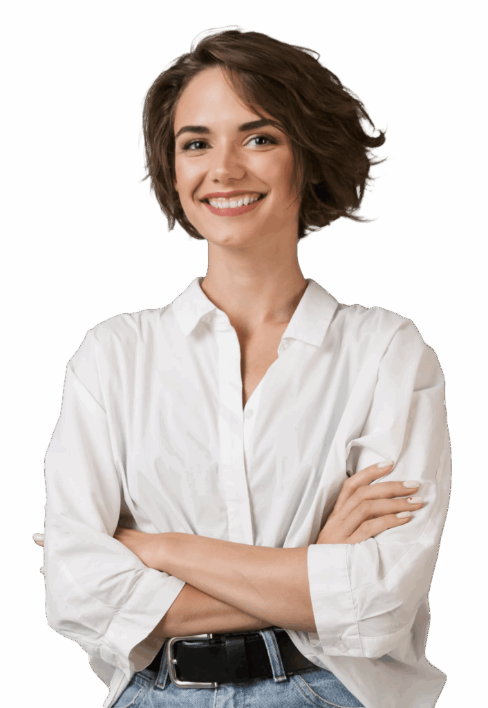 A smiling business woman